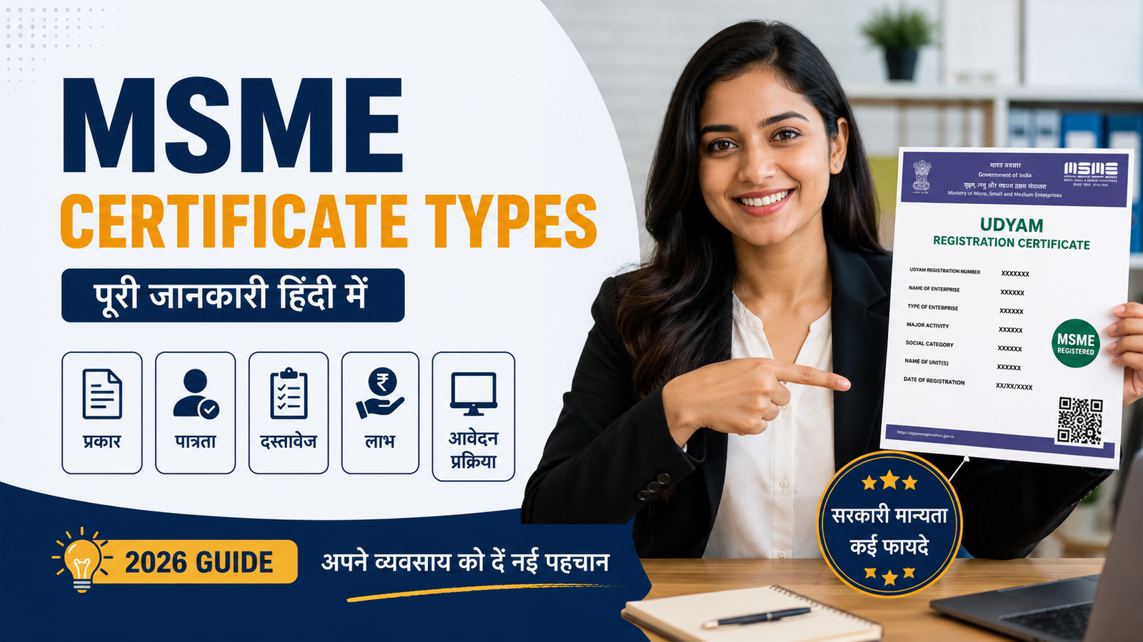 MSME Certificate Types | Udyam Registration Certificate | MSME Registration Guide